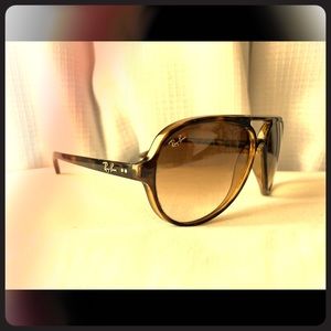 Used Ray Ban 4125 Cats 5000 Tortoise Brown